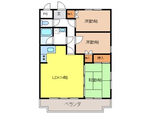 南部マンションの物件間取画像